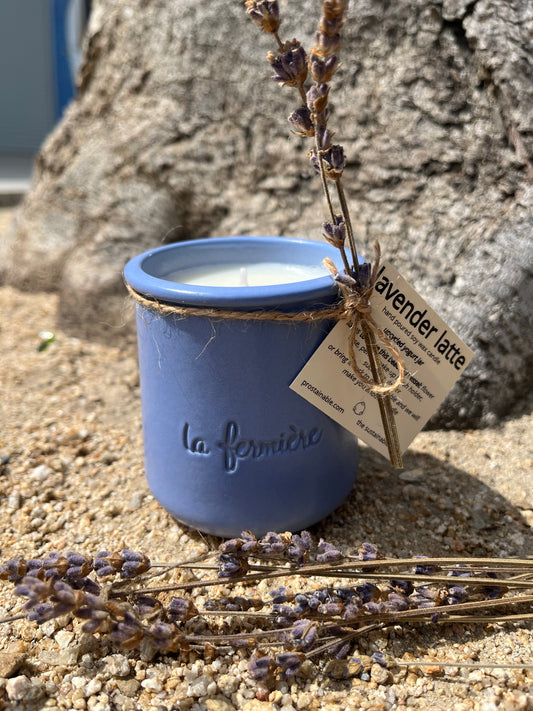 Lavender Latte - upcycled candle