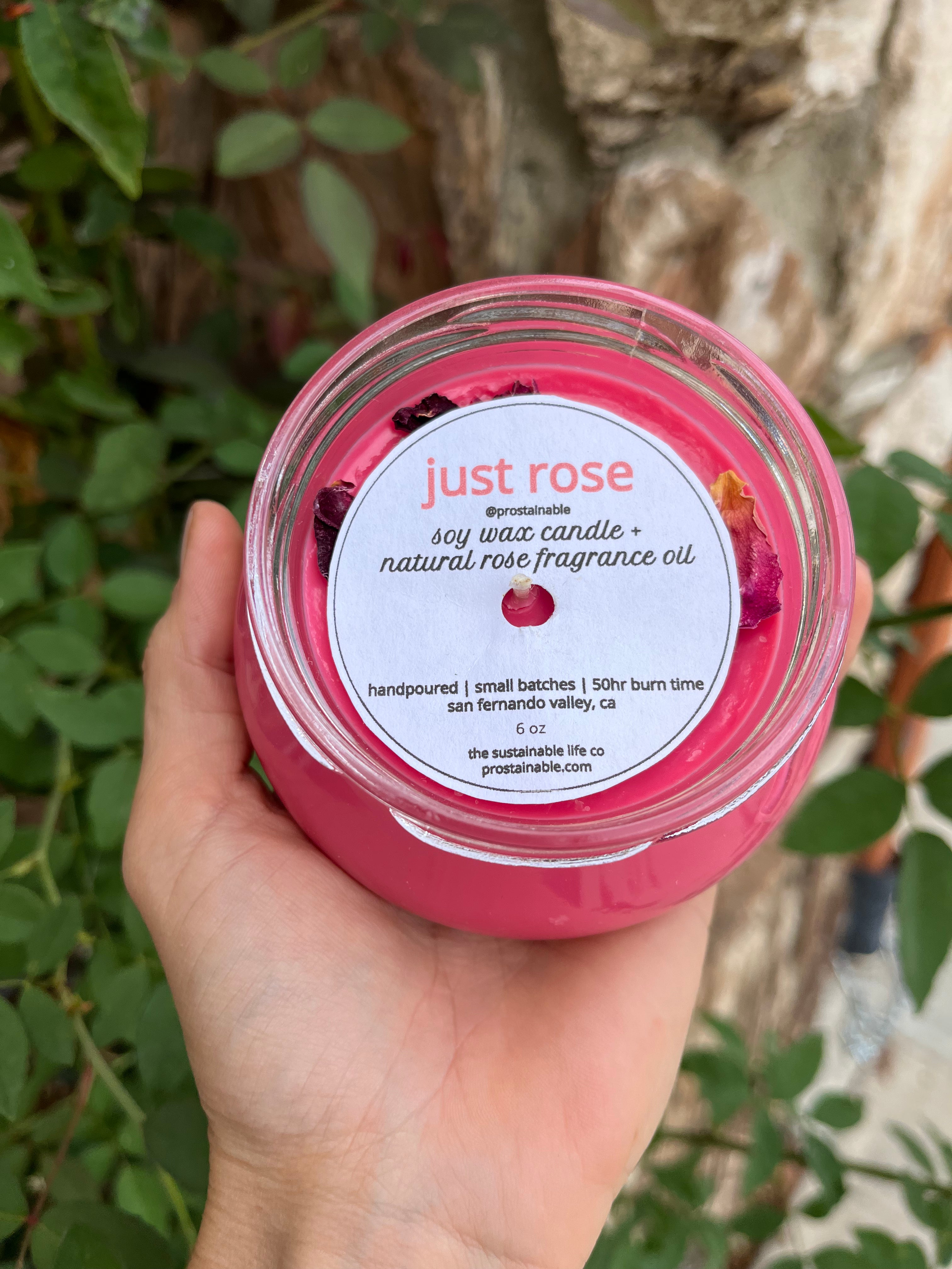 just rose candle