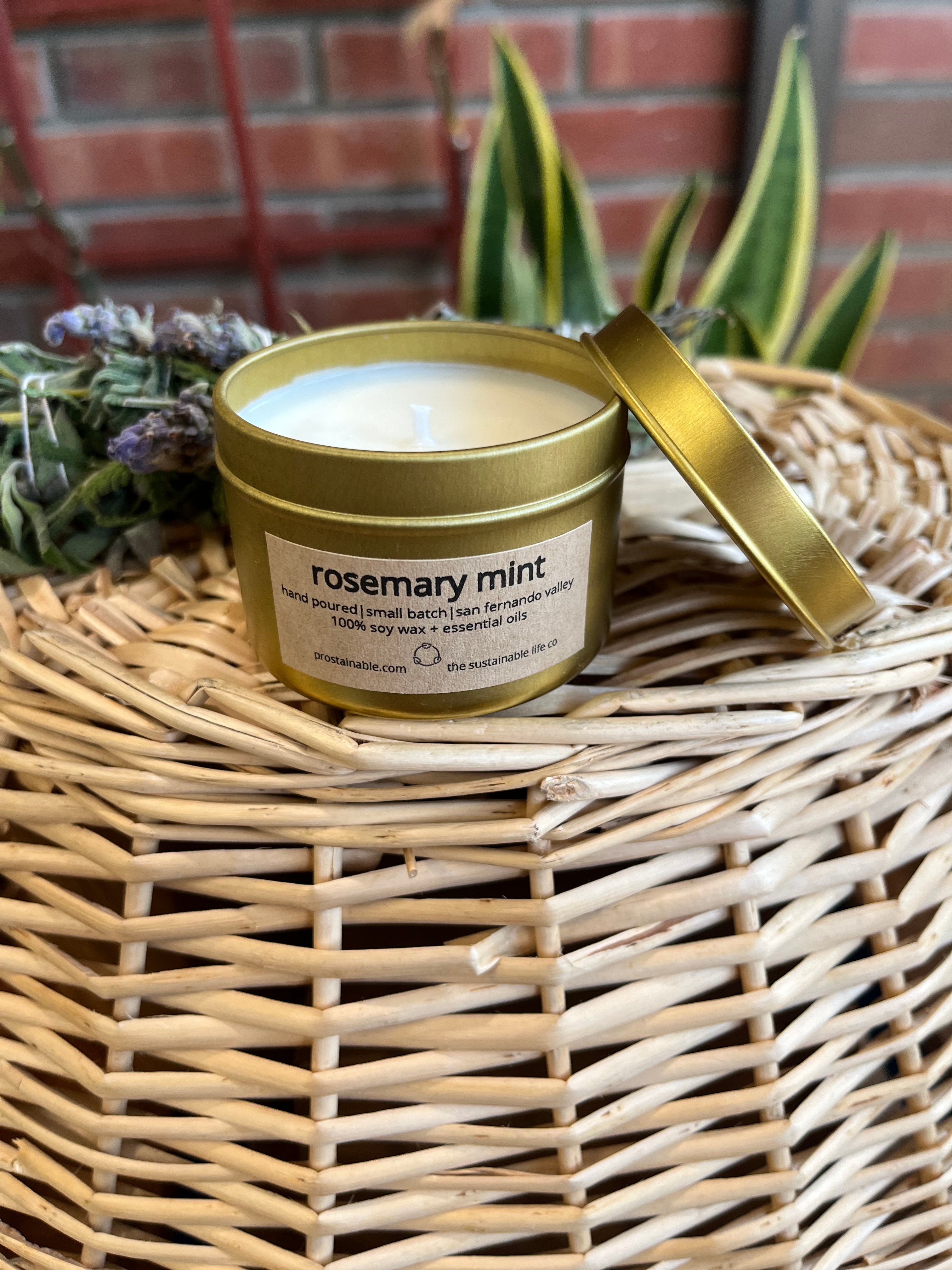 Gold Candle (Rosemary Mint)
